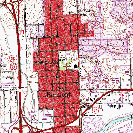 Topographic Map of Worthington Military Academy (historical), NE
