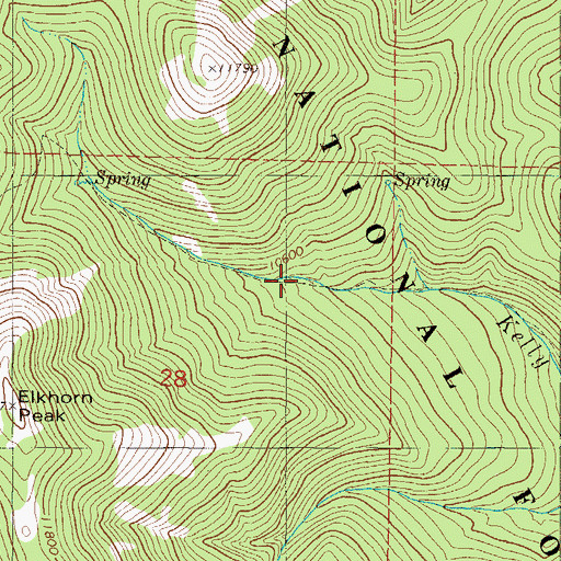 Topographic Map of Round Mountain Trail, CO