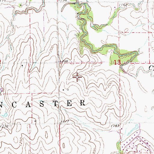 Topographic Map of Shirleys Station Post Office (historical), NE