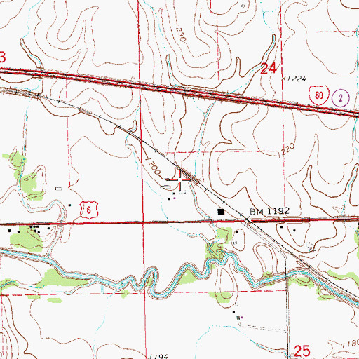 Topographic Map of Plamor, NE