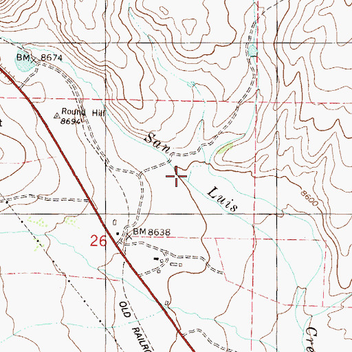 Topographic Map of Lone Tree Creek, CO