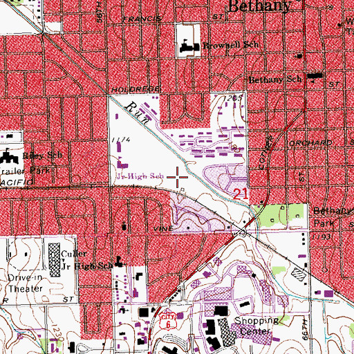 Topographic Map of MoPac Trail, NE