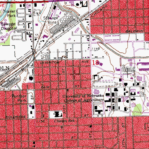 Topographic Map of John Dietrich Bikeway Trail, NE