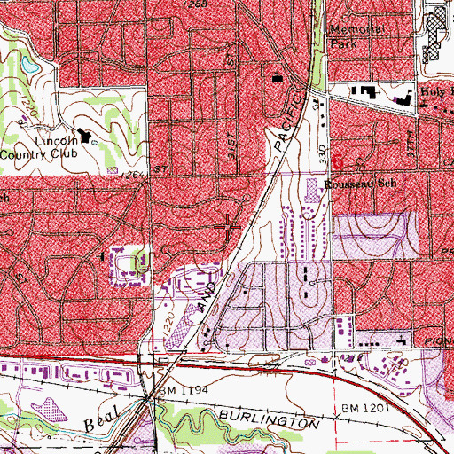 Topographic Map of Rock Island Trail, NE