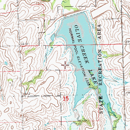 Topographic Map of Area One Campground, NE