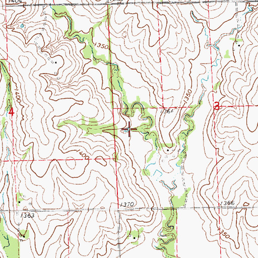 Topographic Map of Merganser Lake, NE