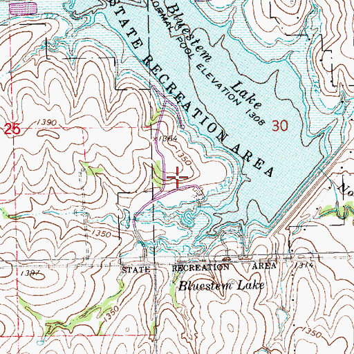 Topographic Map of Area Three Campground, NE
