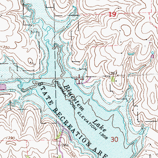 Topographic Map of Area Five Campground, NE