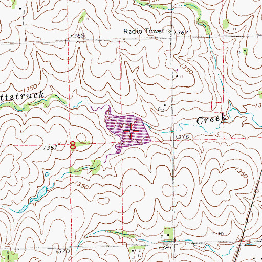 Topographic Map of Killdeer Lake State Wildlife Management Area, NE