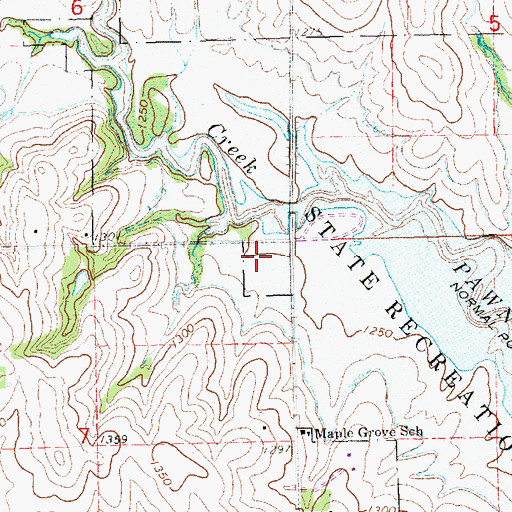 Topographic Map of Area Three Campground, NE