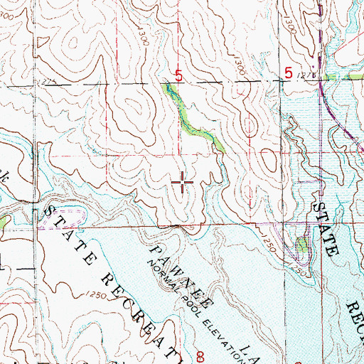 Topographic Map of Lake View Campground, NE