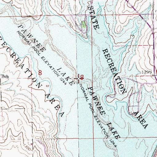 Topographic Map of Pawnee Lake State Recreation Area, NE
