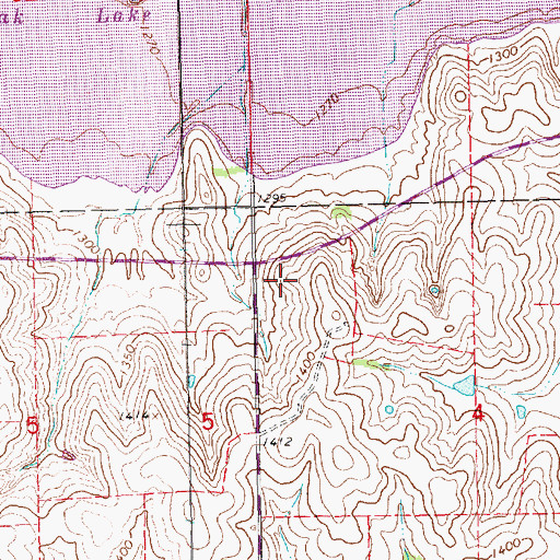 Topographic Map of Area One Campground, NE