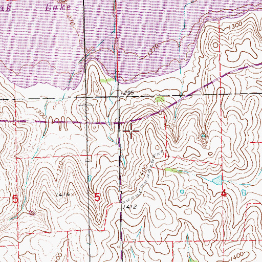 Topographic Map of Area One Campground, NE