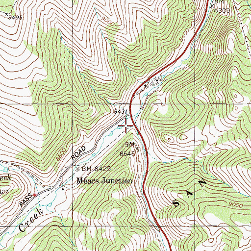 Topographic Map of Camp Rock Gulch, CO