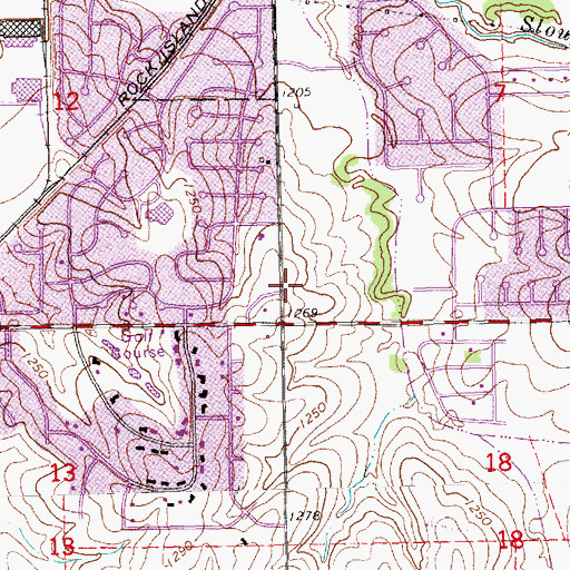 Topographic Map of Lincoln Fire and Rescue Station 4, NE