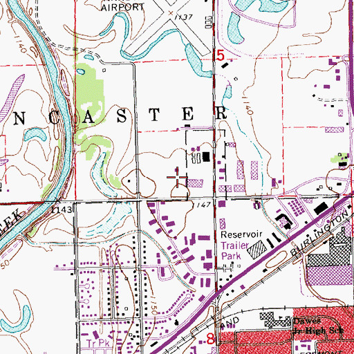 Topographic Map of Doris Baer Complex, NE