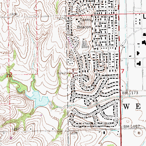 Topographic Map of Arnold Heights Branch Library, NE
