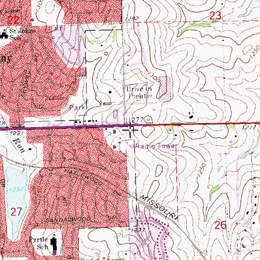 Topographic Map of YMCA Spirit Park, NE