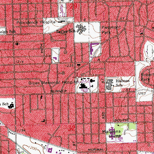 Topographic Map of Cardiology Clinic, NE