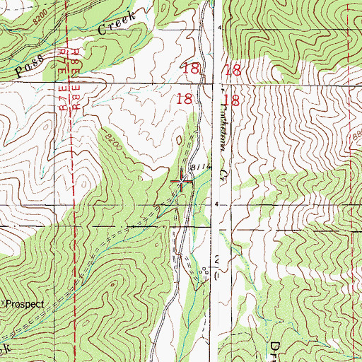 Topographic Map of Spruce Creek, CO