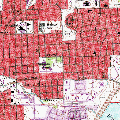 Topographic Map of Osteoporosis Center of Nebraska, NE