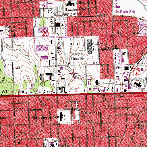 Topographic Map of Lincoln Pediatric Associates Center, NE