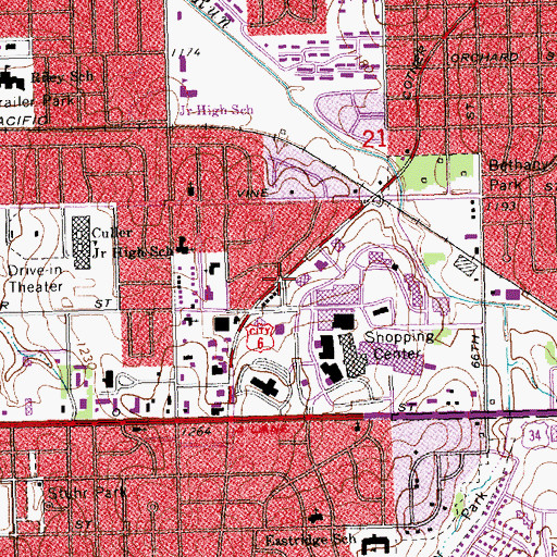 Topographic Map of Lincoln Chiropractic Center, NE