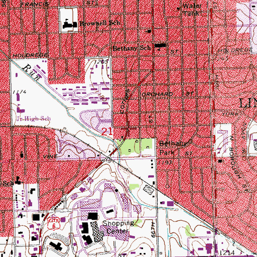 Topographic Map of Green Chiropractic Center, NE