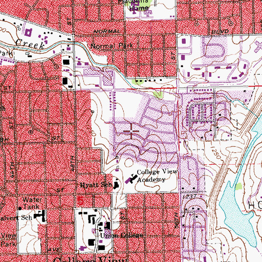 Topographic Map of Housecalls Phlebotomy Center, NE