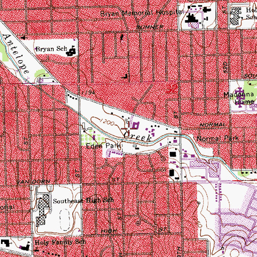 Topographic Map of Ambassador Lincoln Center, NE