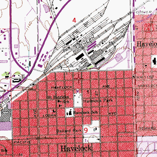 Topographic Map of Haven Manor Assisted Living, NE
