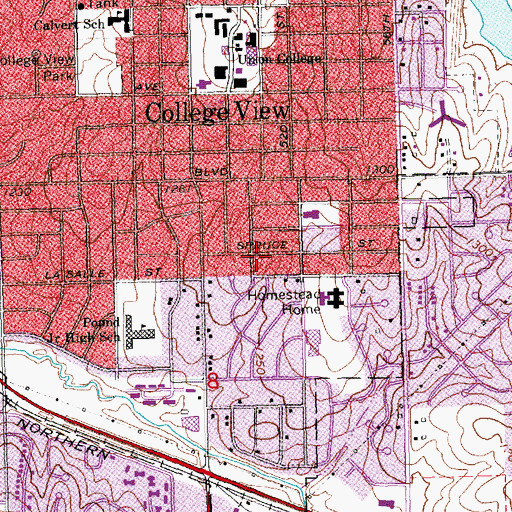 Topographic Map of Just Like Home, NE
