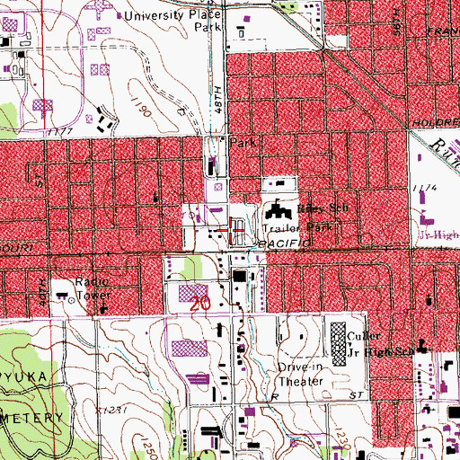 Topographic Map of Sky View Mobile Home Ranch, NE