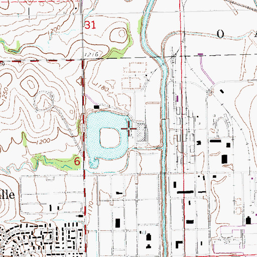 Topographic Map of Lincoln Army Air Field Historical Marker, NE