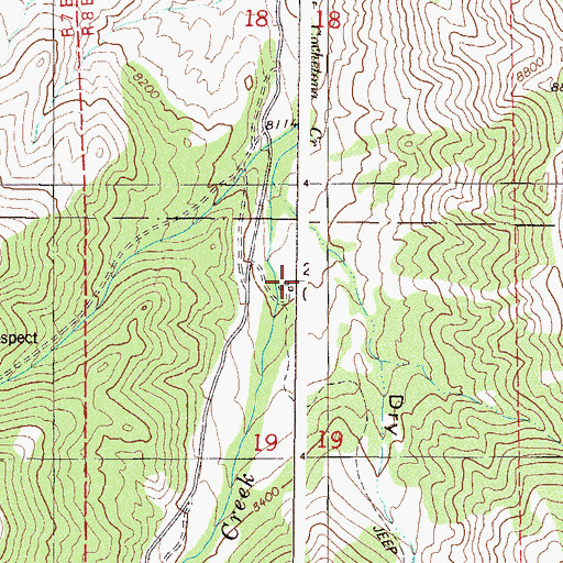 Topographic Map of Blanchard Ranch, CO