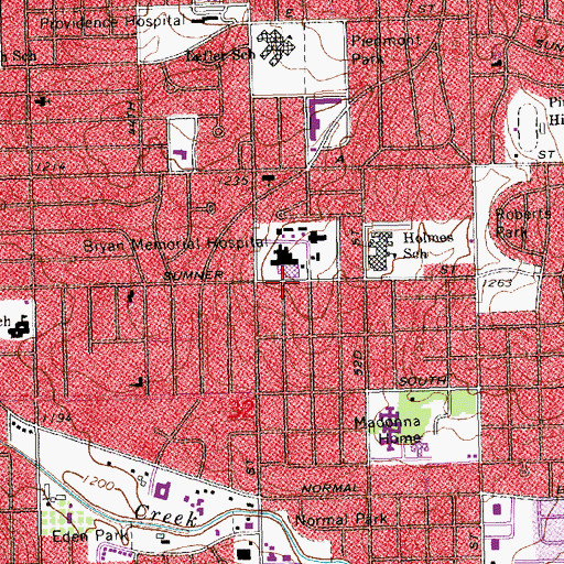 Topographic Map of Fairview Historical Marker, NE