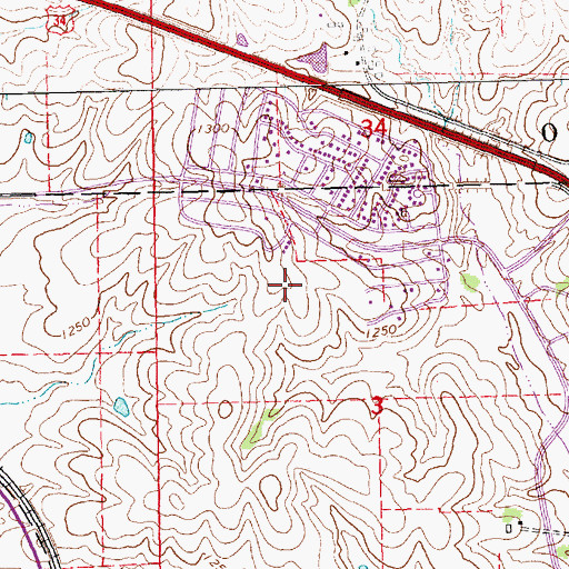 Topographic Map of Fredstrom Elementary School, NE