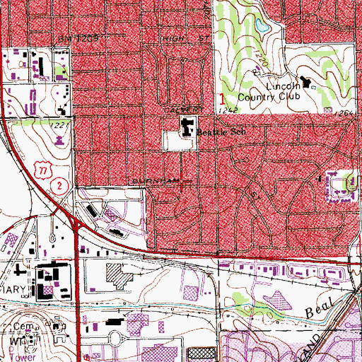 Topographic Map of Saint Mark Lutheran School, NE
