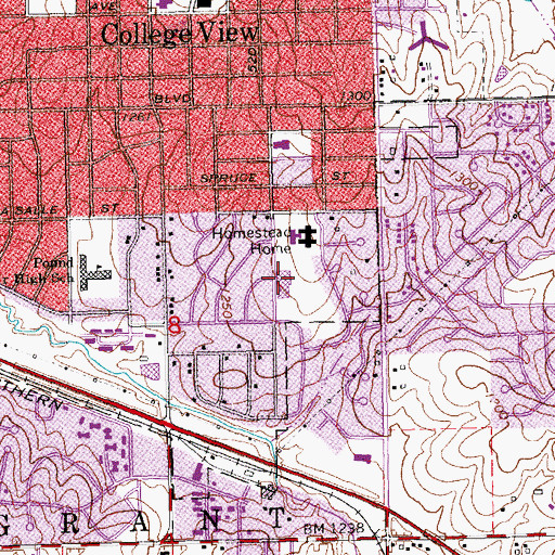 Topographic Map of Zeman Elementary School, NE