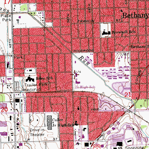 Topographic Map of Trinity Lutheran School, NE