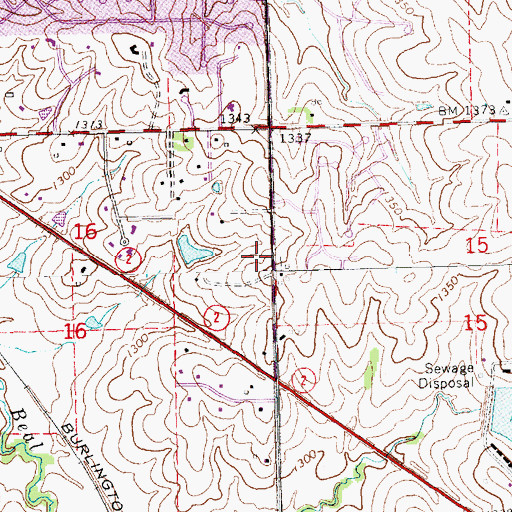 Topographic Map of Lincoln Christian Elementary School, NE