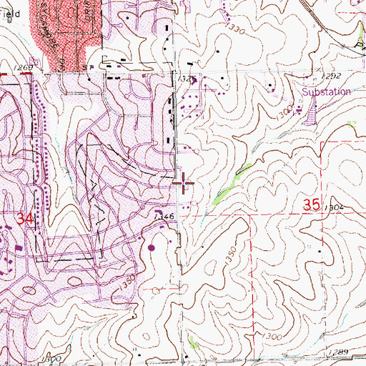 Topographic Map of Messiah Lutheran School, NE