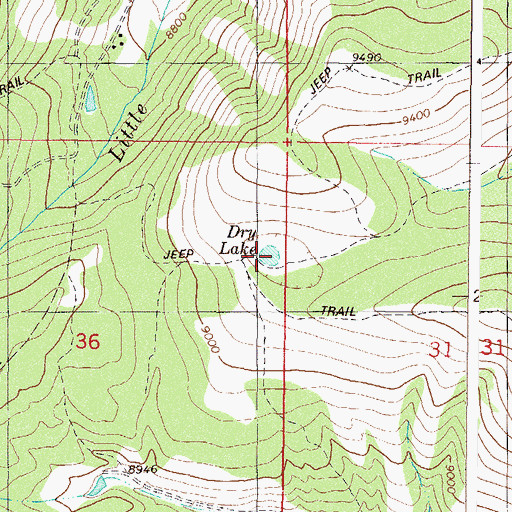 Topographic Map of Dry Lake, CO