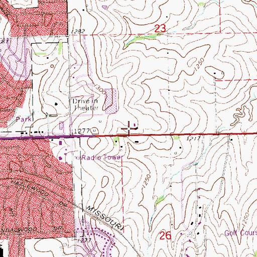 Topographic Map of Southeast Community College, NE