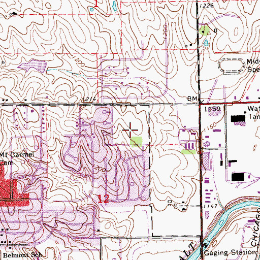 Topographic Map of Campbell Elementary School, NE