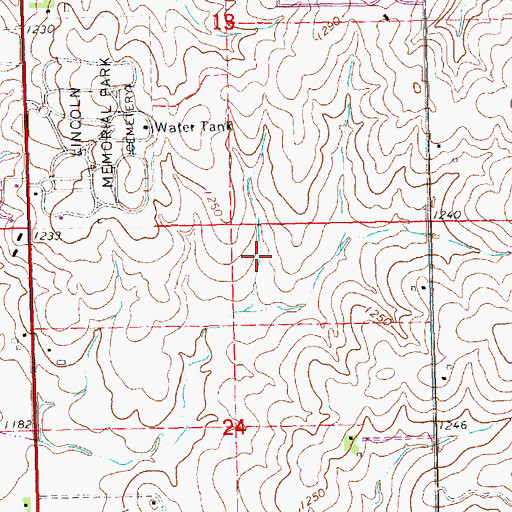 Topographic Map of Scott Middle School, NE