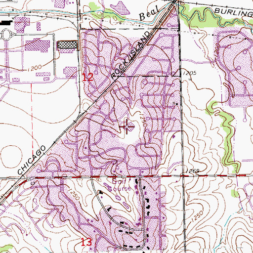 Topographic Map of Ruth Hill Elementary School, NE