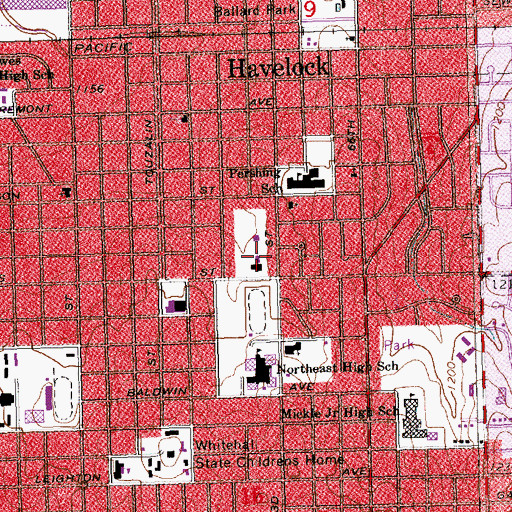 Topographic Map of Northeast United Church of Christ, NE