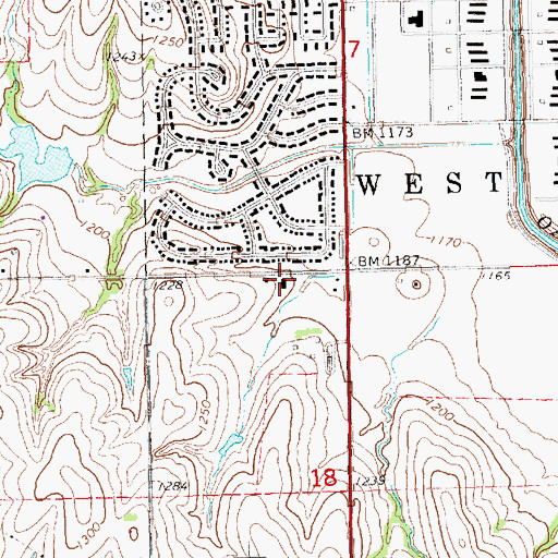 Topographic Map of Korean Presbyterian Church, NE